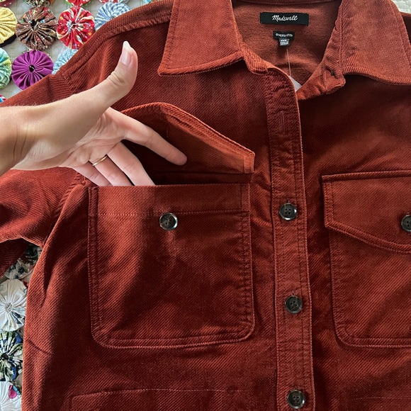 NWT Madewell Corduroy Twill Oversized Shirt Jacket - Picture 12 of 14